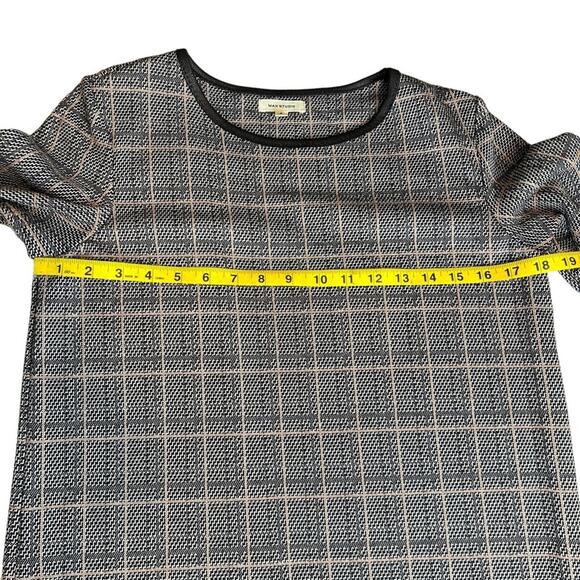 Max Studio Dress Womens Size S Brown Plaid Sheath Career Dark Academia - Picture 9 of 10
